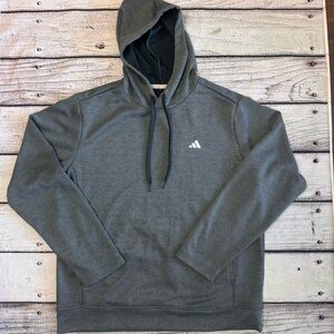 Adidas Hoodie Mens Large Heather Green Athletic Pullover Sweatshirt Activewear